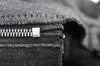 Authentic FENDI Mamma Baguette Shoulder Hand Bag Cotton Leather Gray 5528I