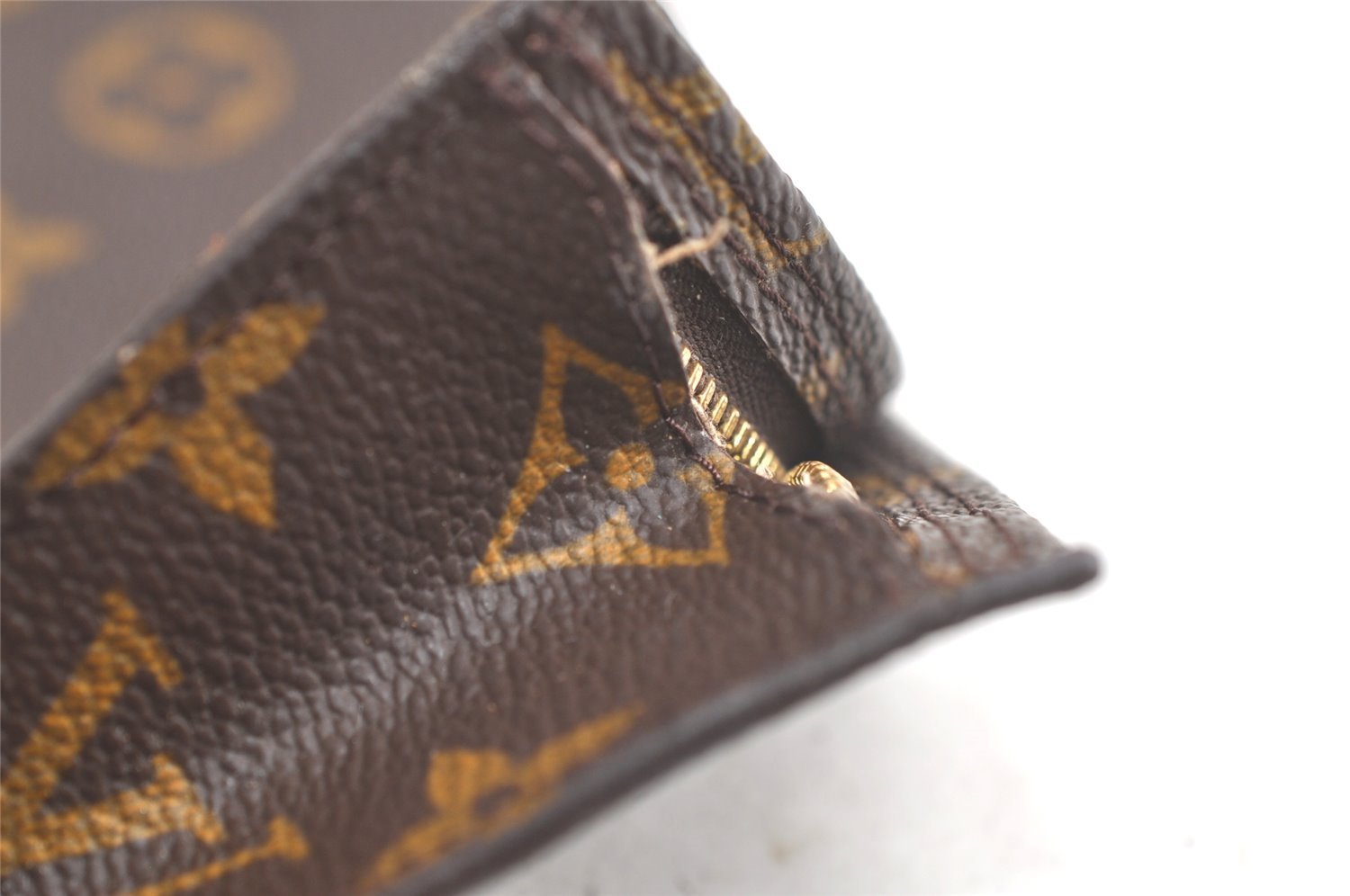 Authentic Louis Vuitton Monogram Pouch For Bucket GM LV Junk 5528K