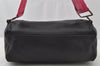 Authentic PRADA Vintage Leather Nappa Shoulder Bag Purse Black 5529I