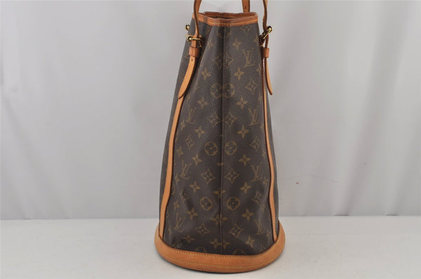 Authentic Louis Vuitton Monogram Bucket GM Shoulder Tote Bag M42236 LV 5530J