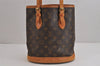 Authentic Louis Vuitton Monogram Bucket PM Shoulder Tote Bag M42238 LV 5532J