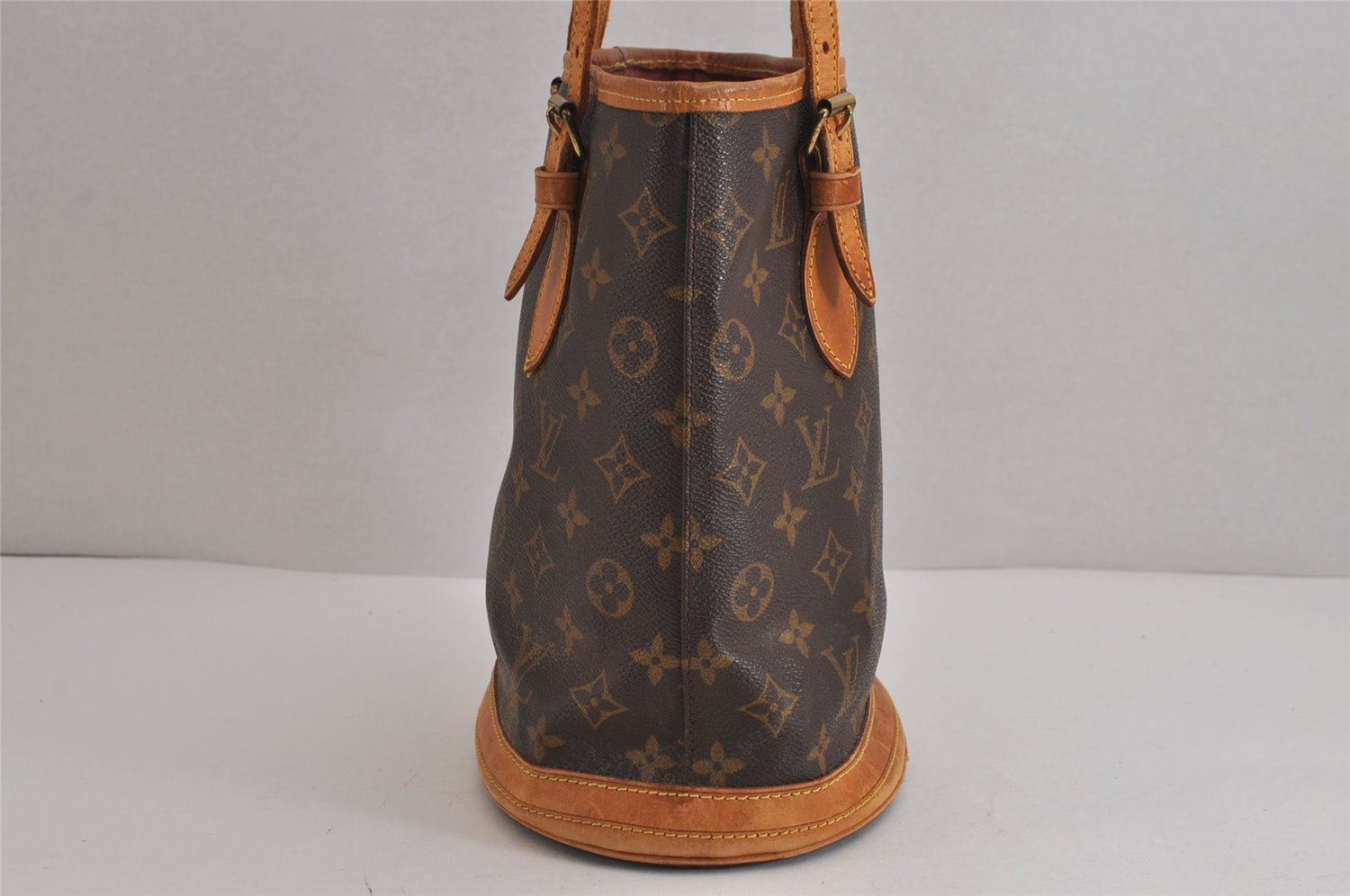 Authentic Louis Vuitton Monogram Bucket PM Shoulder Tote Bag M42238 LV 5532J