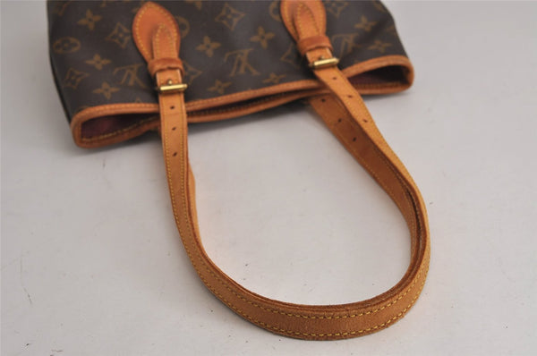 Authentic Louis Vuitton Monogram Bucket PM Shoulder Tote Bag M42238 LV 5532J