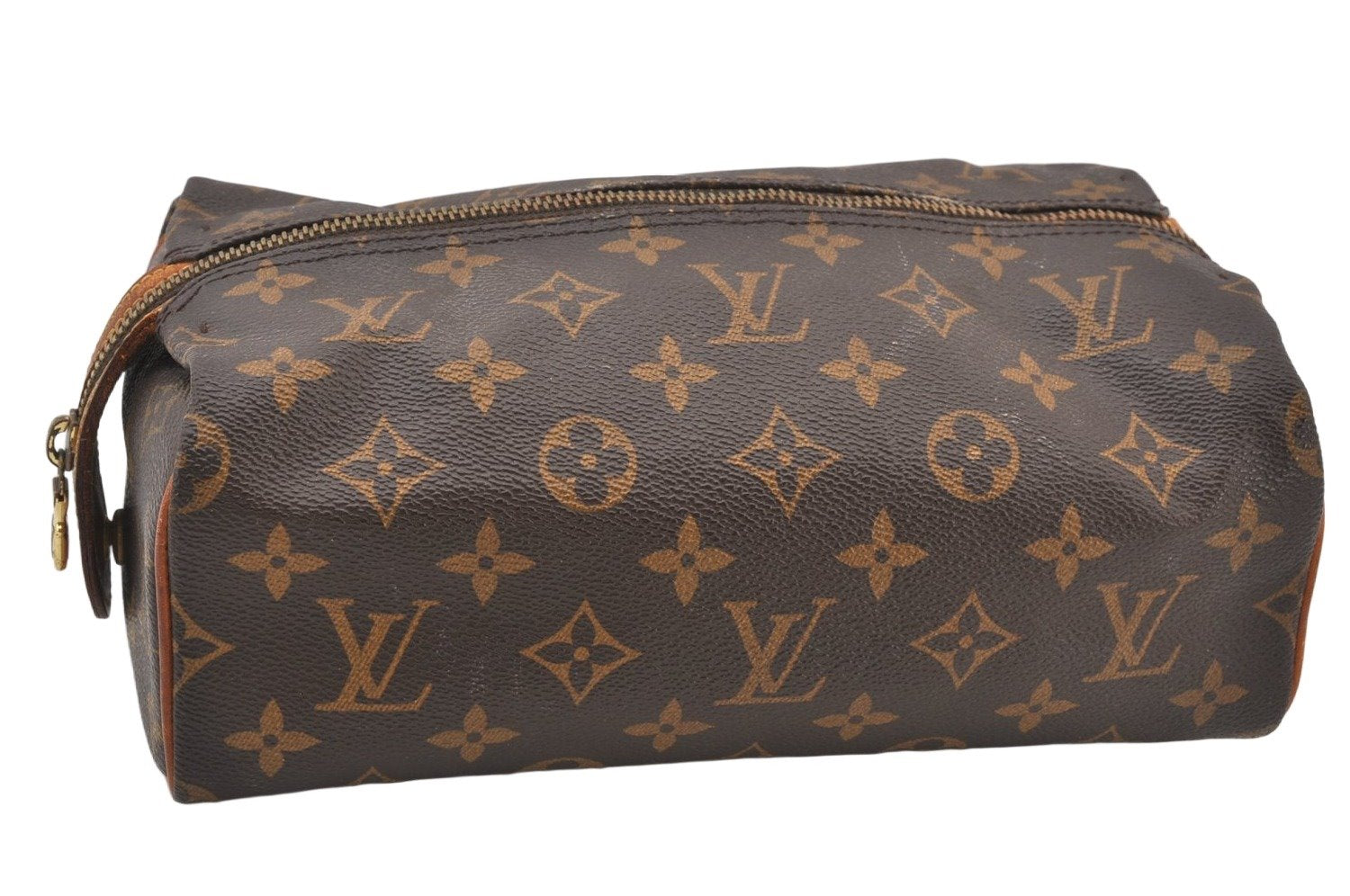 Authentic Louis Vuitton Monogram Trousse Patte Pression Pouch M47636 Junk 5532K