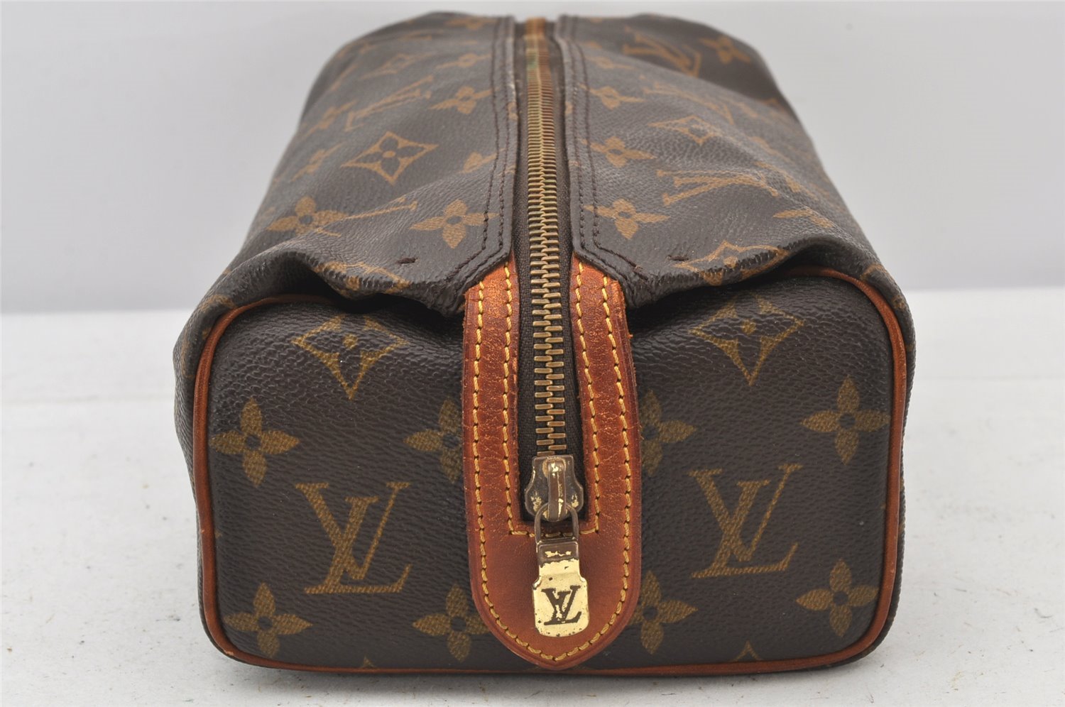 Authentic Louis Vuitton Monogram Trousse Patte Pression Pouch M47636 Junk 5532K