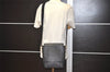 Authentic BURBERRY Check Shoulder Cross Body Bag Purse PVC Leather Gray 5533I