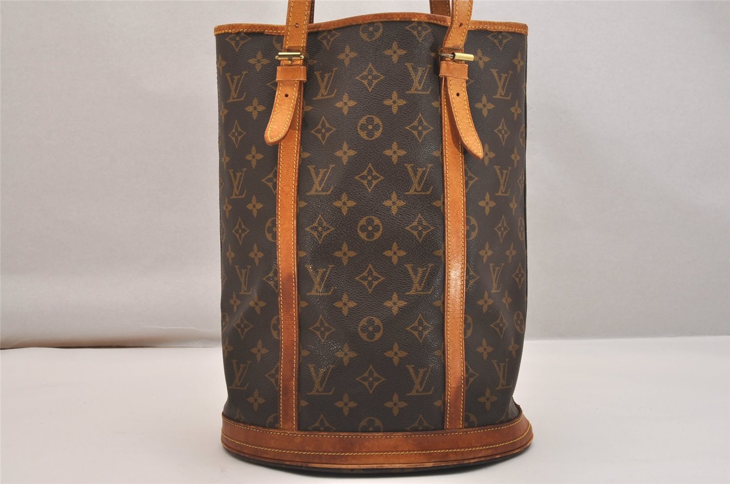 Authentic Louis Vuitton Monogram Bucket GM Shoulder Tote Bag M42236 Junk 5533J