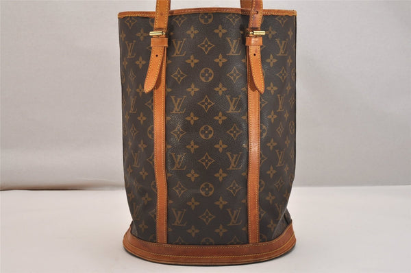 Authentic Louis Vuitton Monogram Bucket GM Shoulder Tote Bag M42236 Junk 5533J