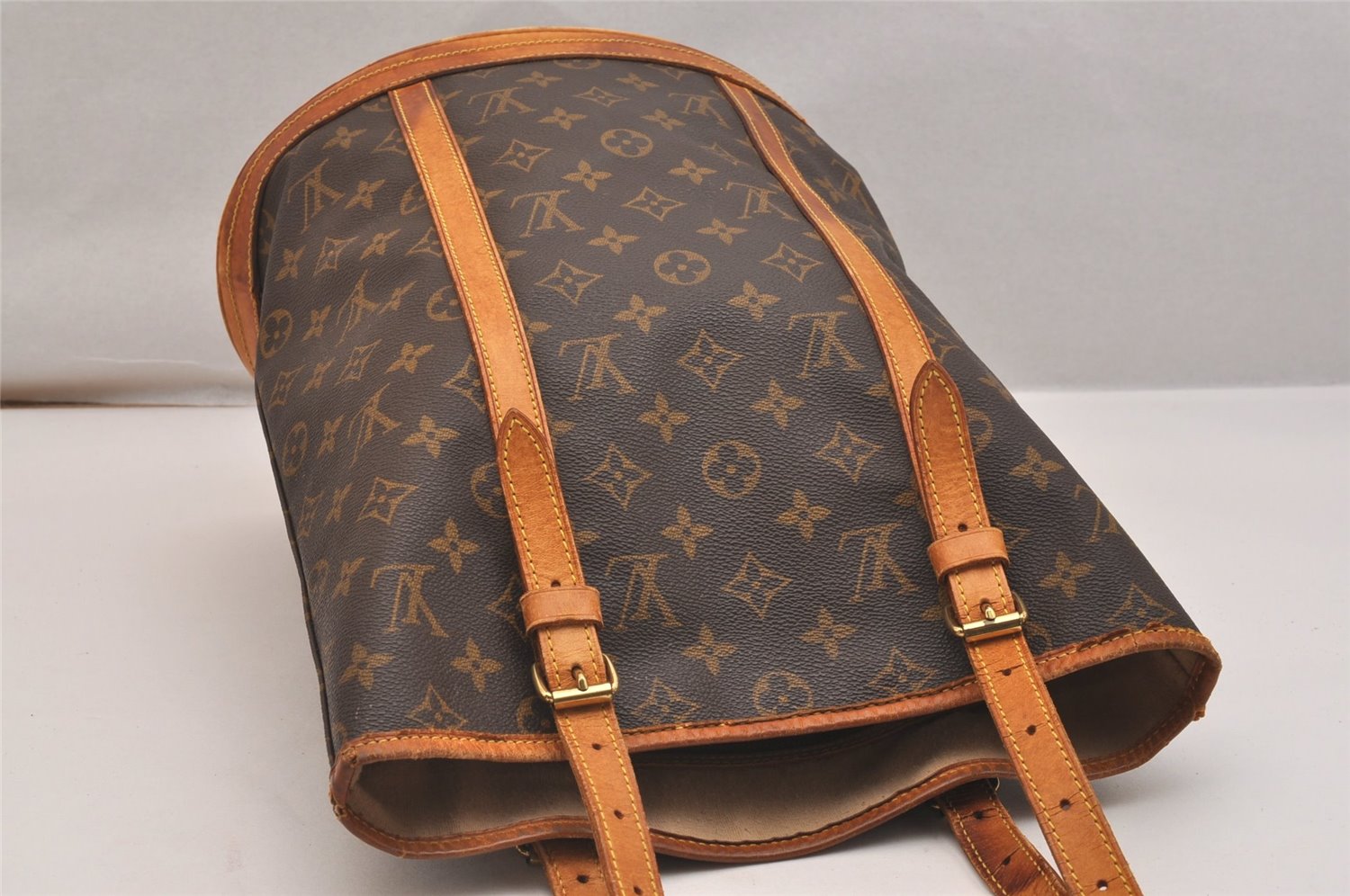 Authentic Louis Vuitton Monogram Bucket GM Shoulder Tote Bag M42236 Junk 5533J