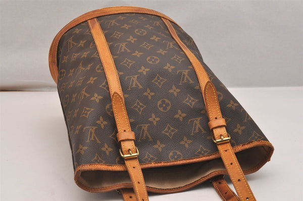 Authentic Louis Vuitton Monogram Bucket GM Shoulder Tote Bag M42236 Junk 5533J