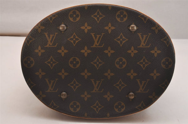 Authentic Louis Vuitton Monogram Bucket GM Shoulder Tote Bag M42236 Junk 5533J