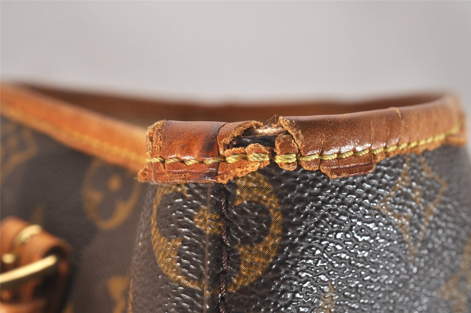 Authentic Louis Vuitton Monogram Bucket GM Shoulder Tote Bag M42236 Junk 5533J