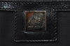 Authentic FENDI Zucca Vintage Tote Shoulder Bag Nylon Leather Black 5534I