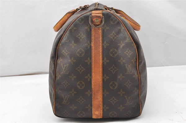 Authentic Louis Vuitton Monogram Keepall Bandouliere 50 M41416 Boston Bag 5535K