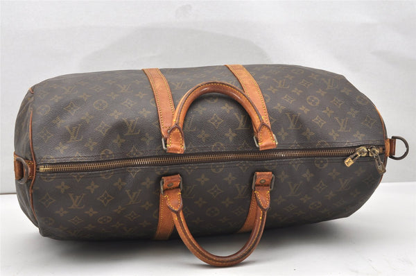 Authentic Louis Vuitton Monogram Keepall Bandouliere 50 M41416 Boston Bag 5535K