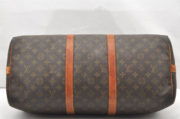 Authentic Louis Vuitton Monogram Keepall Bandouliere 50 M41416 Boston Bag 5535K