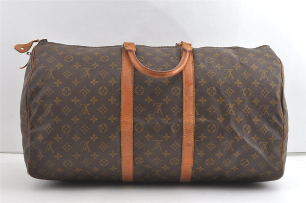 Authentic Louis Vuitton Monogram Keepall 55 Travel Boston Bag Old Model LV 5537J