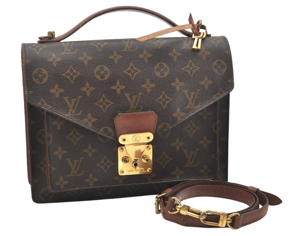 Authentic Louis Vuitton Monogram Monceau 2Way Shoulder Hand Bag M51185 LV 5538K