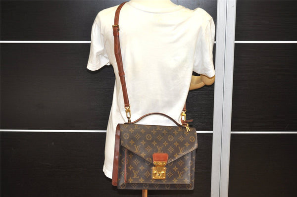 Authentic Louis Vuitton Monogram Monceau 2Way Shoulder Hand Bag M51185 LV 5538K