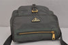 Authentic PRADA Nylon Tessuto Leather Shoulder Cross Body Bag Purse Green 5540J