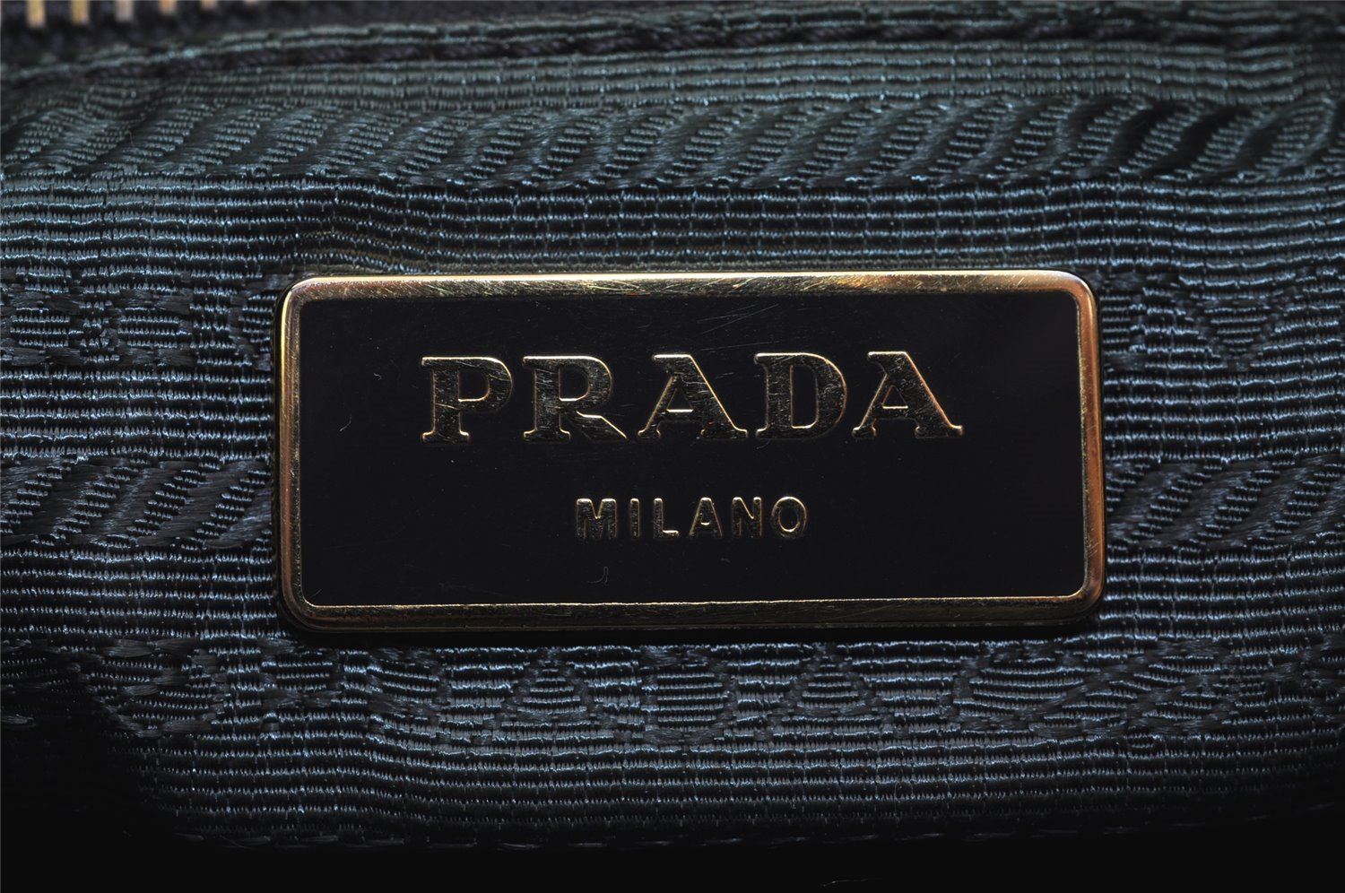 Authentic PRADA Nylon Tessuto Leather Shoulder Cross Body Bag Purse Green 5540J