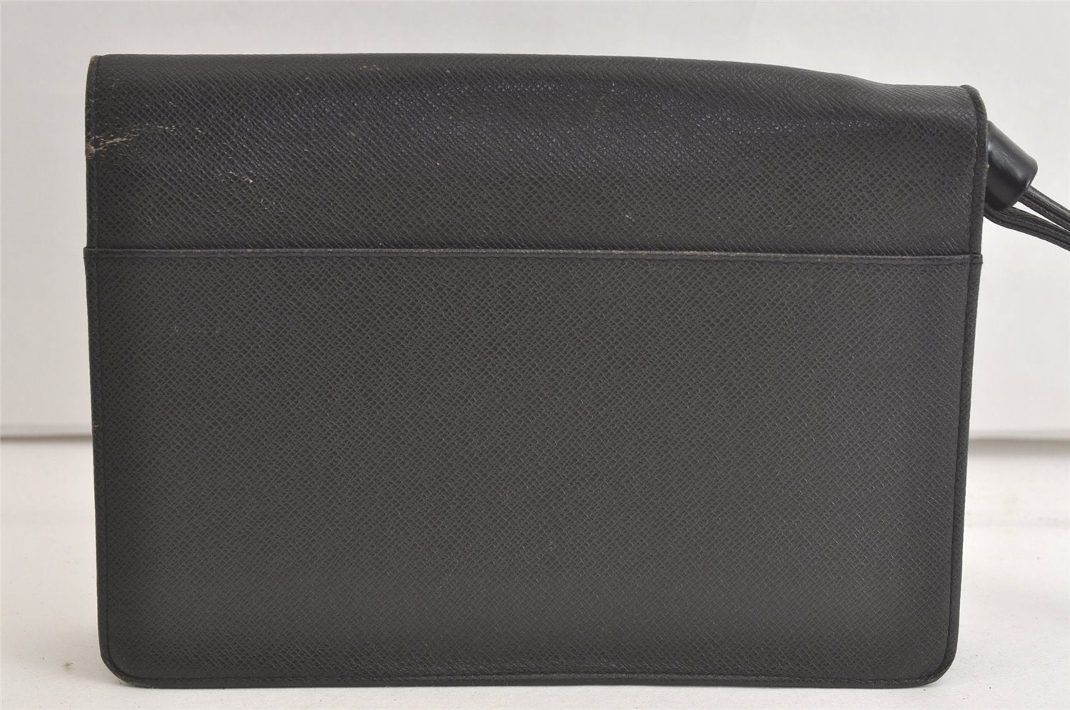 Authentic Louis Vuitton Taiga Selenga Clutch Hand Bag Black M30782 LV 5540K