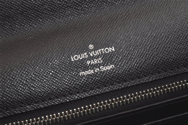 Authentic Louis Vuitton Taiga Selenga Clutch Hand Bag Black M30782 LV 5540K