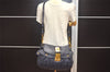 Authentic MIU MIU Matelasse Leather 2Way Shoulder Hand Bag Navy Blue 5541I