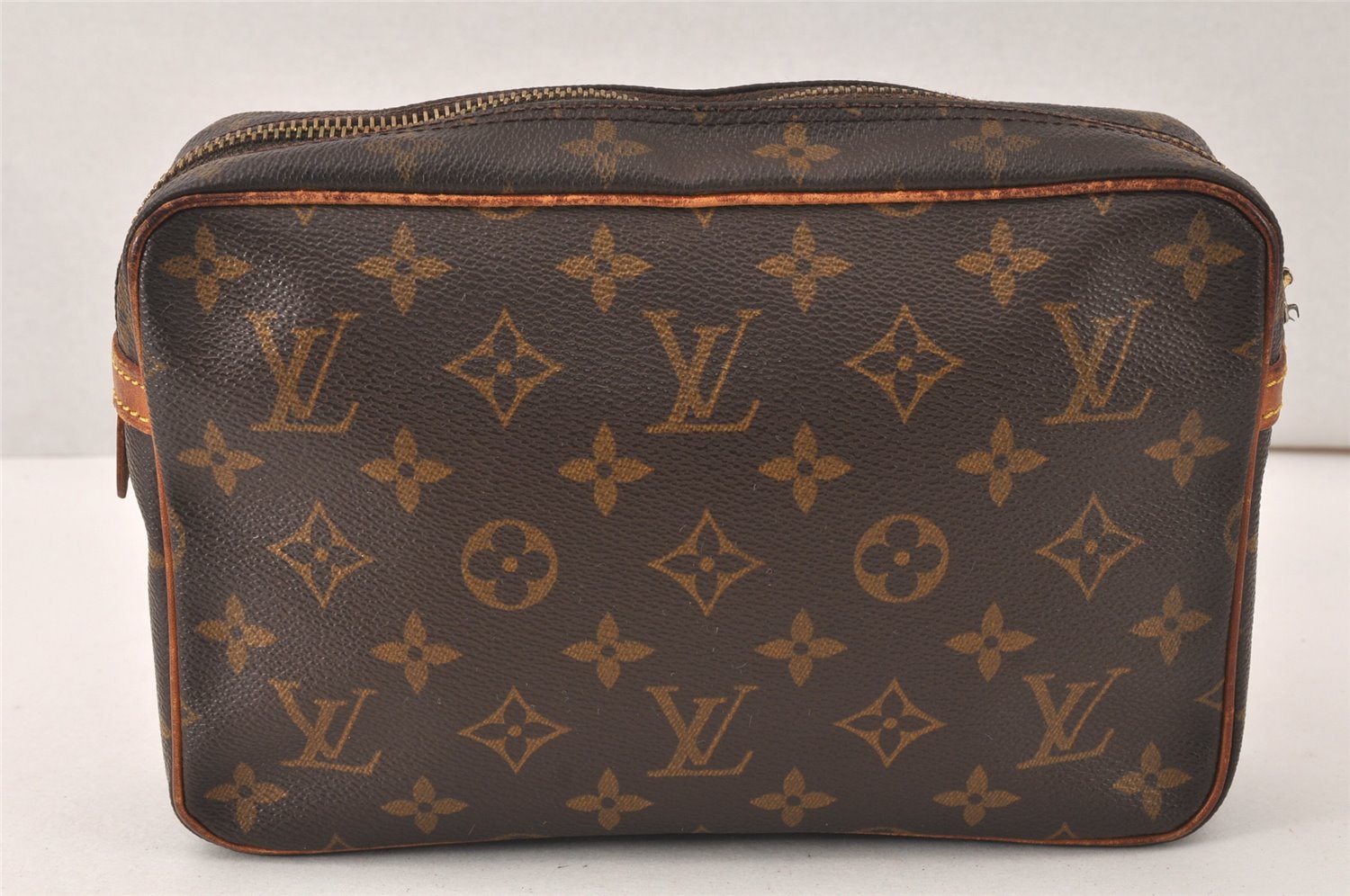 Authentic Louis Vuitton Monogram Compiegne 23 Clutch Hand Bag M51847 Junk 5542K