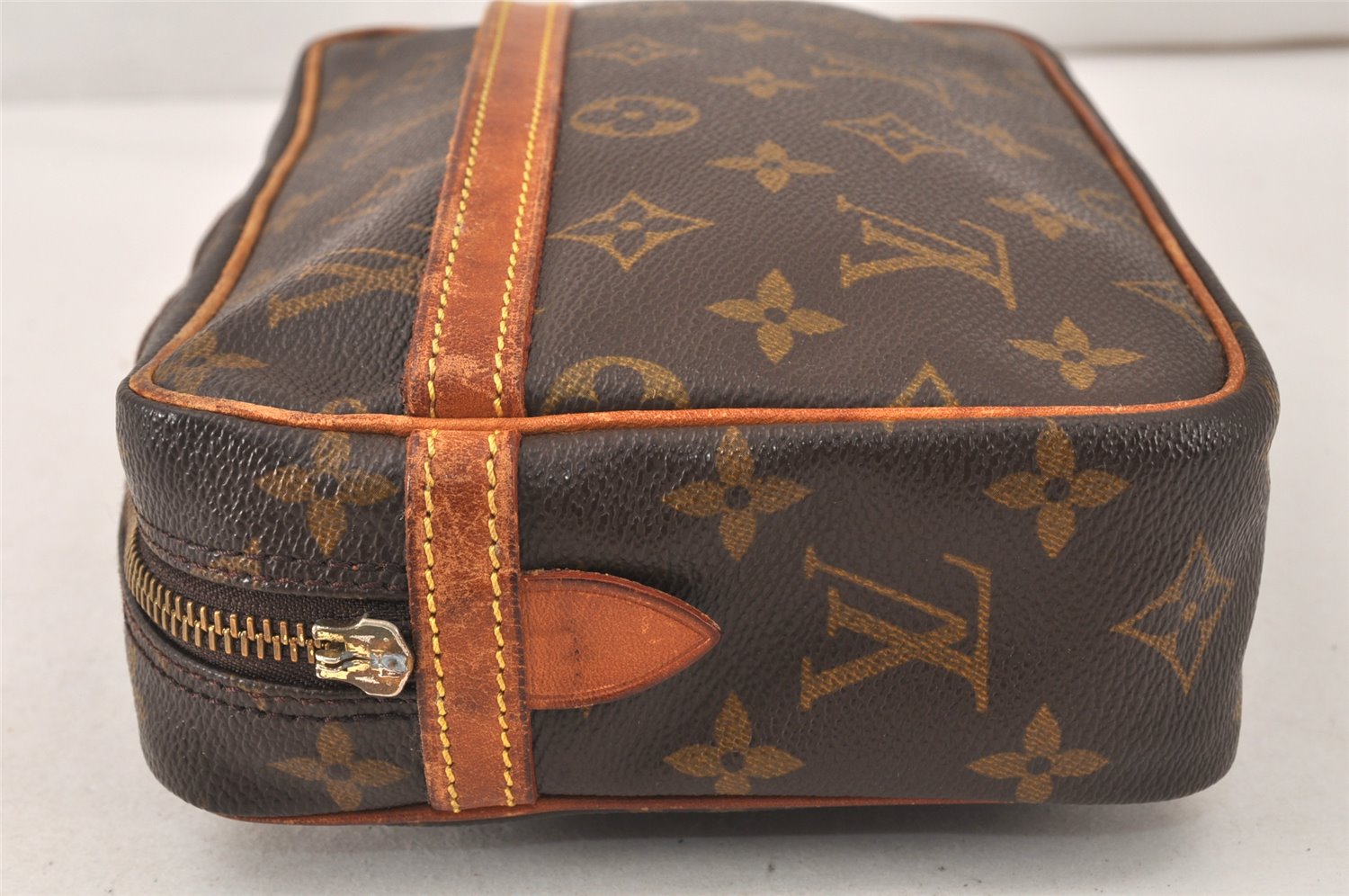 Authentic Louis Vuitton Monogram Compiegne 23 Clutch Hand Bag M51847 Junk 5542K