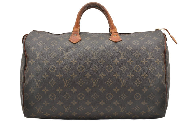 Authentic Louis Vuitton Monogram Speedy 40 Hand Boston Bag M41522 LV 5543K