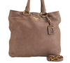 Authentic PRADA Vintage Leather Nappa 2Way Shoulder Hand Tote Bag Pink 5545J