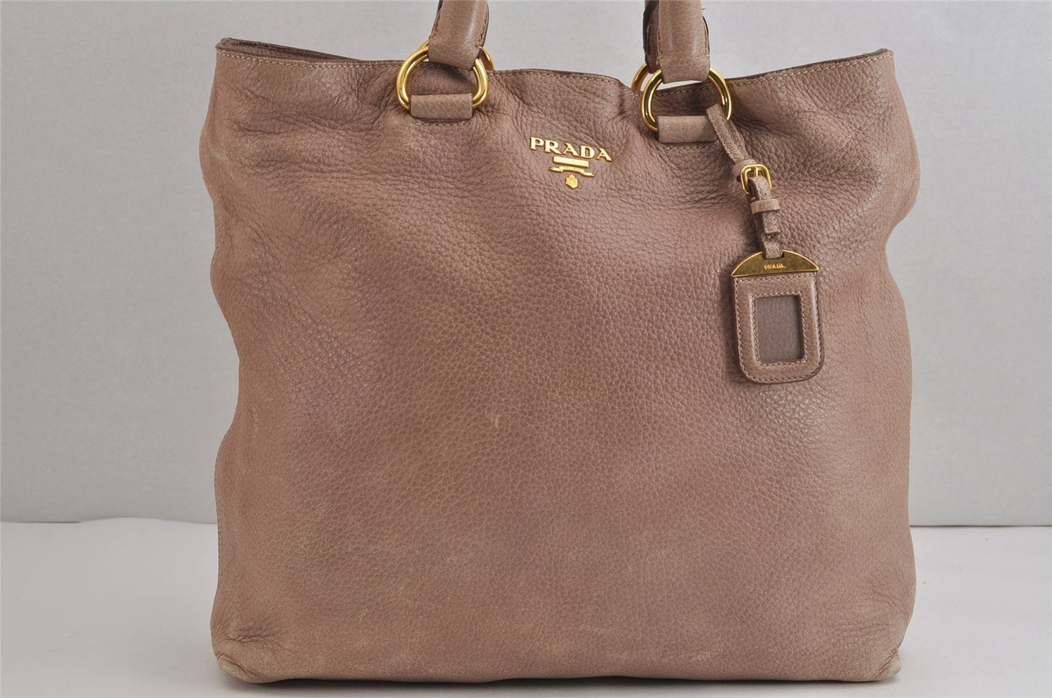 Authentic PRADA Vintage Leather Nappa 2Way Shoulder Hand Tote Bag Pink 5545J