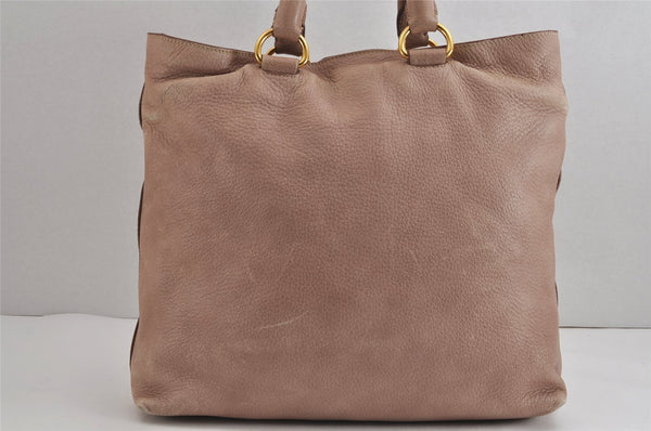 Authentic PRADA Vintage Leather Nappa 2Way Shoulder Hand Tote Bag Pink 5545J
