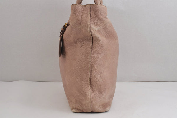 Authentic PRADA Vintage Leather Nappa 2Way Shoulder Hand Tote Bag Pink 5545J