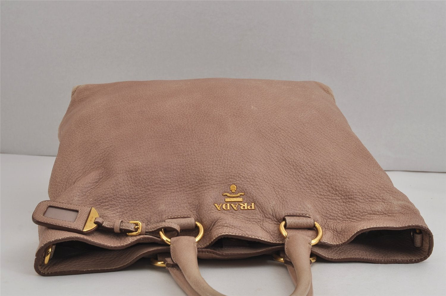 Authentic PRADA Vintage Leather Nappa 2Way Shoulder Hand Tote Bag Pink 5545J