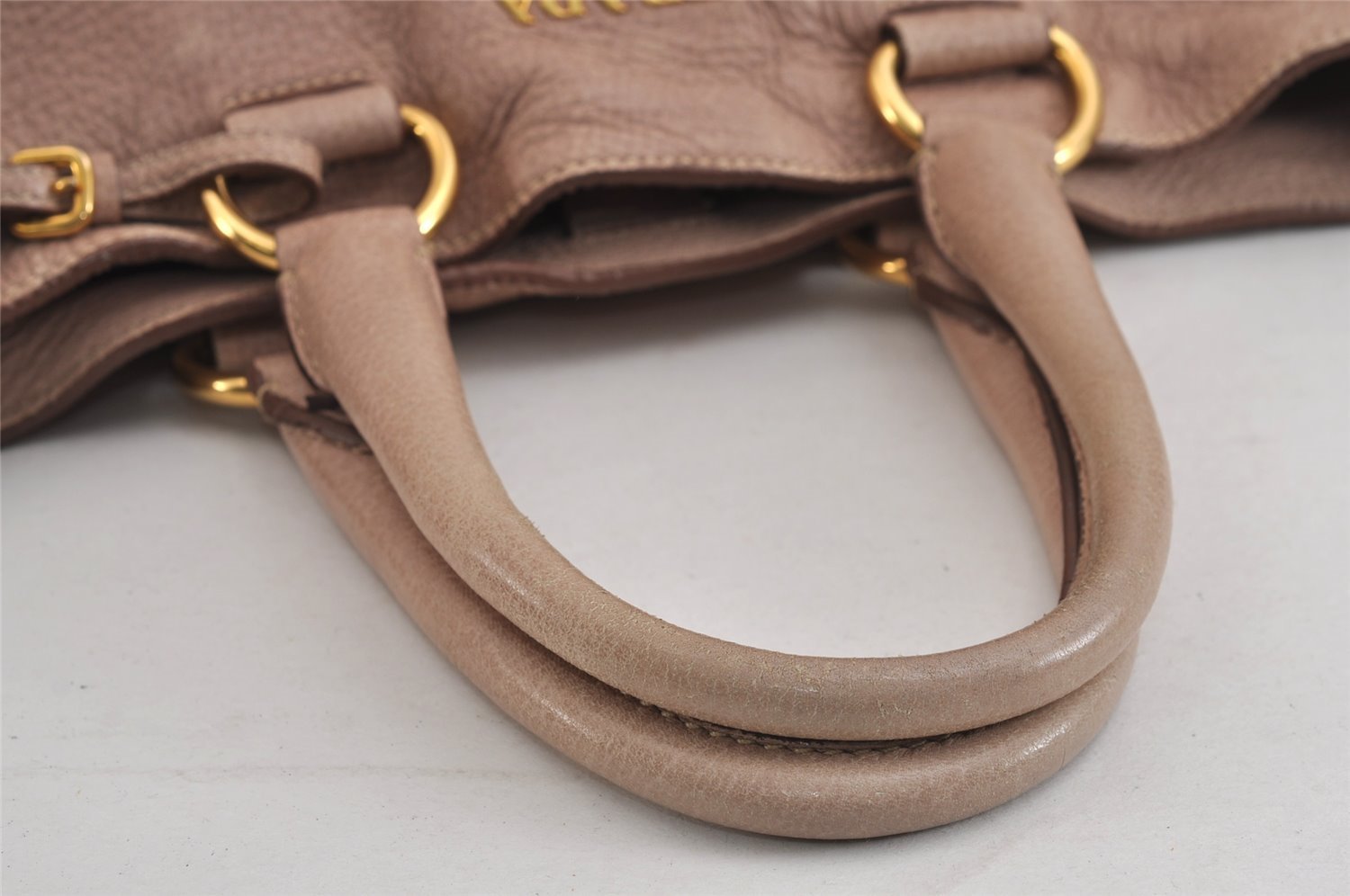 Authentic PRADA Vintage Leather Nappa 2Way Shoulder Hand Tote Bag Pink 5545J