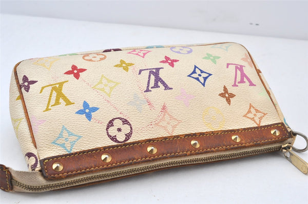 Louis Vuitton Monogram Multicolor Pochette Accessoires Pouch M92649 White 5545K