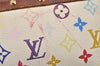 Louis Vuitton Monogram Multicolor Pochette Accessoires Pouch M92649 White 5545K