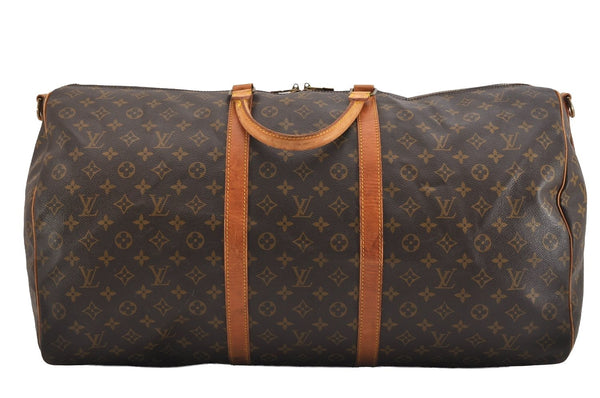 Authentic Louis Vuitton Monogram Keepall Bandouliere 60 M41412 Boston Bag 5546J