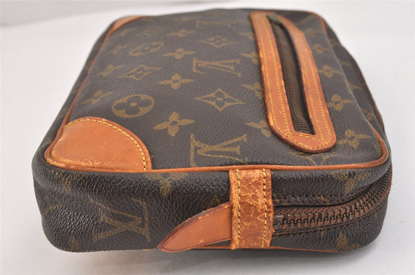 Authentic Louis Vuitton Monogram Marly Dragonne Clutch Hand Bag Old Model 5546K