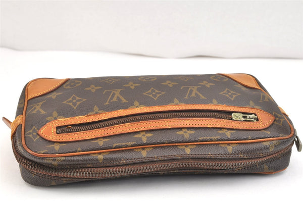 Authentic Louis Vuitton Monogram Marly Dragonne Clutch Hand Bag Old Model 5546K