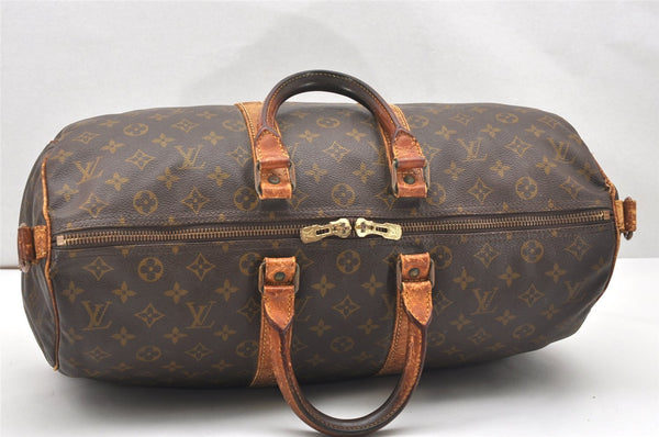 Auth Louis Vuitton Monogram Keepall Bandouliere 45 Boston Bag Old Model LV 5551K