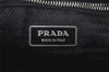 Authentic PRADA Vintage Enamel Shoulder Tote Bag Black 5553I