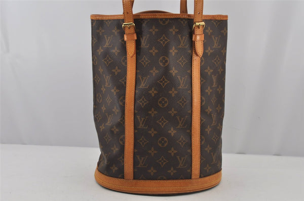 Authentic Louis Vuitton Monogram Bucket GM Shoulder Bag M42236 LV Junk 5554J
