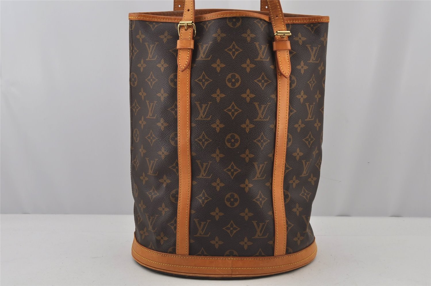 Authentic Louis Vuitton Monogram Bucket GM Shoulder Bag M42236 LV Junk 5554J