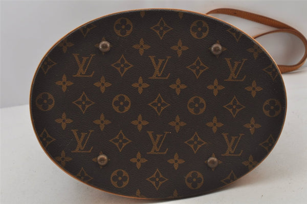 Authentic Louis Vuitton Monogram Bucket GM Shoulder Bag M42236 LV Junk 5554J