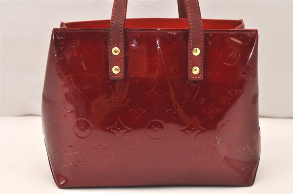 Authentic Louis Vuitton Vernis Reade PM Hand Bag Red M91088 LV 5554K