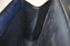 Authentic Christian Dior Trotter Chain Shoulder Bag Canvas Leather Navy CD 5555I