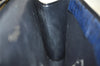 Authentic Christian Dior Trotter Chain Shoulder Bag Canvas Leather Navy CD 5555I